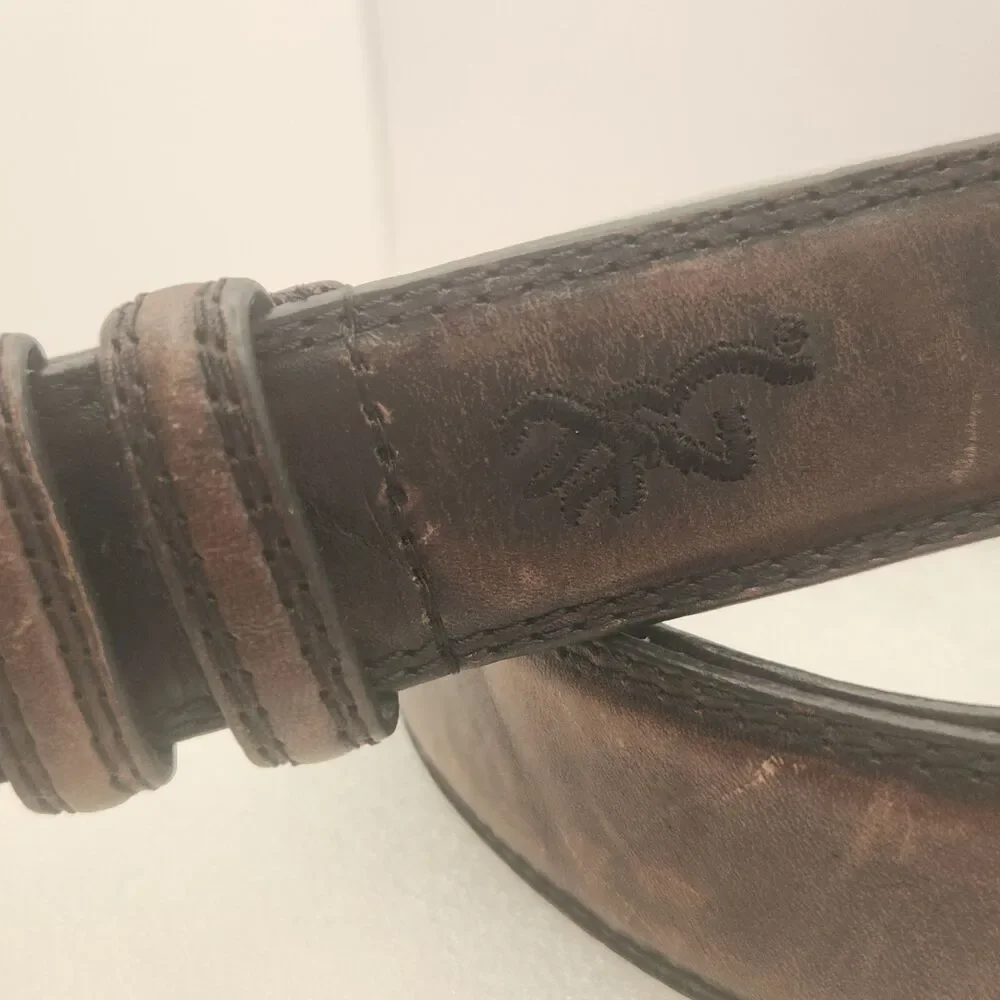 Vtg BROWNING The Best There Is Men's 44 Leather Belt